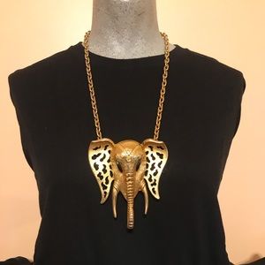 Elephant face necklace